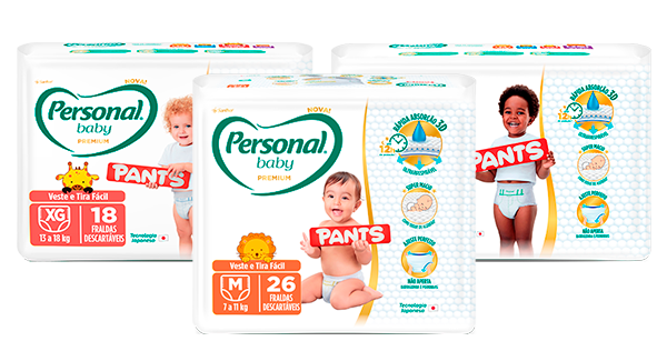 Personal Baby Premium Pants tamanho M 26 unidades