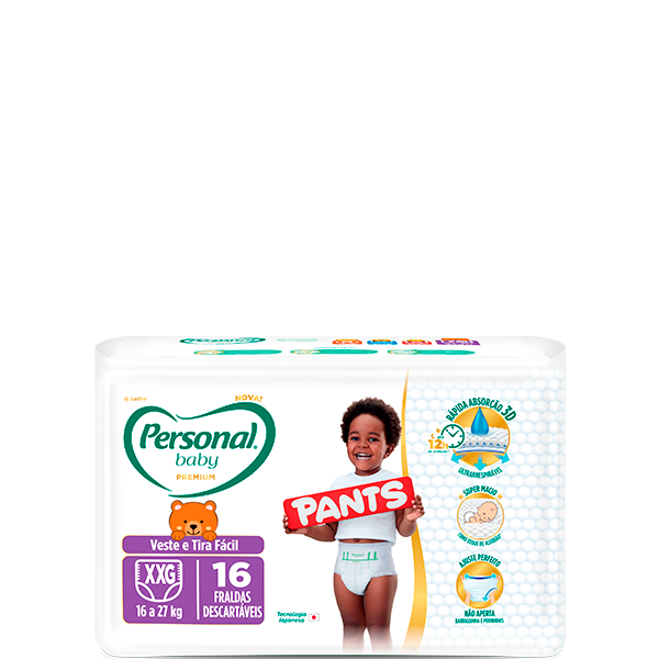 Personal Baby Premium Pants tamanho M 16 unidades