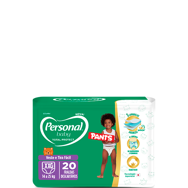 Fralda Personal Total Protect Pants - Desempenho noturno + Teste de  respiração 