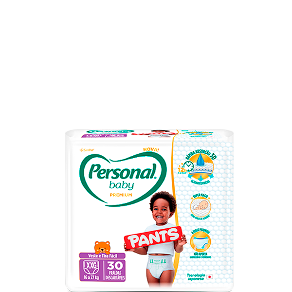 Fralda Personal Baby Premium Protection Tamanho G 30 Unidades