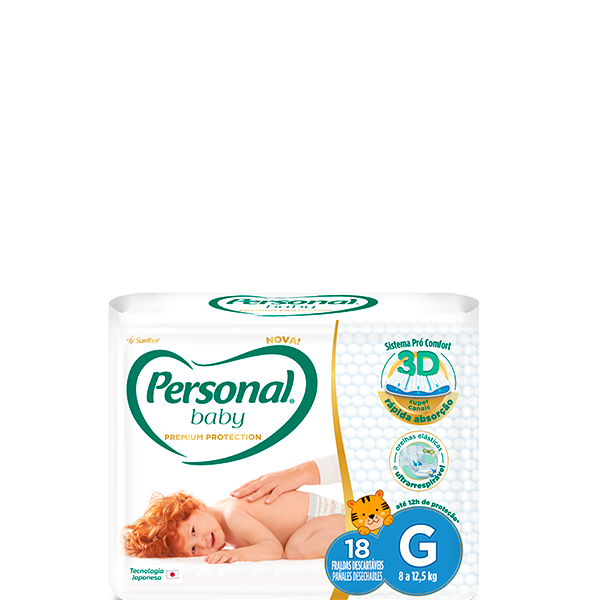 Personal Baby Premium Protection Tamanho G 18 unidades