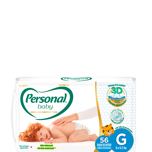 Personal Baby Premium Protection Tamanho G 56 unidades