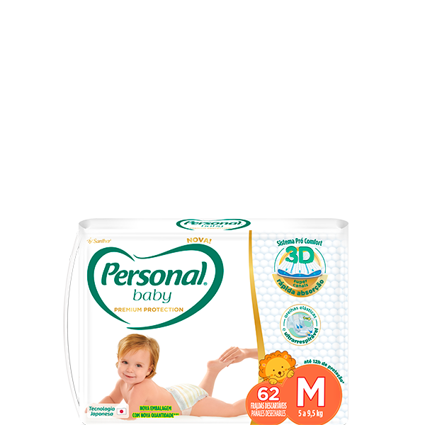Personal Baby Premium Protection Tamanho M 62 unidades