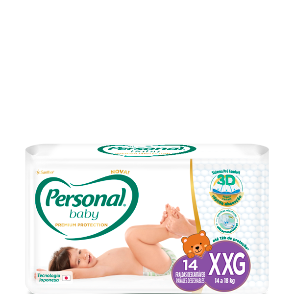 Personal Baby Premium Protection Tamanho XXG 14 unidades