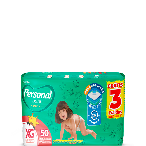 Personal tamanho XG 50 unidades